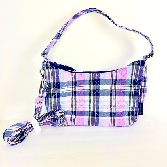 NWT Vera Bradley Cotton Frannie Crescent Crossbody Purse - Picture 2 of 9